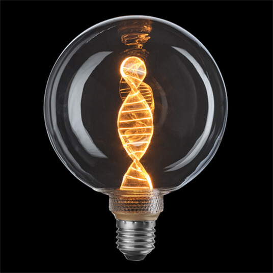 3-Steg DNA Clear Glob 125mm 3,6w 1800K E27