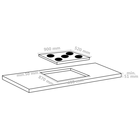 vidaXL Keramisk platetopp 5 kokesoner berøringskontroll 90 cm 8500 W vidaXL Keramisk platetopp 5 kokesoner berøringskontroll 90 cm 8500 W