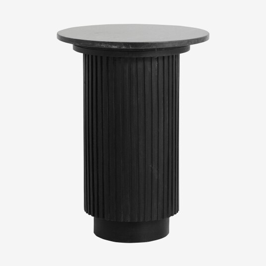Nordal ERIE rundt sidebord i tre og marmor 6948