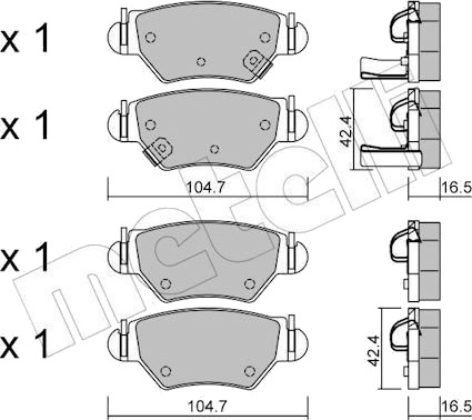 METELLI 22 0259 0 Bremseklosser