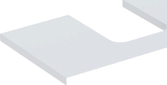 GEBERIT ONE bordplate 900x470x30mm utskjæring i midten for høy kompakt kum