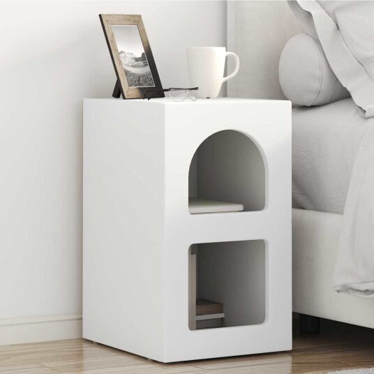 Nattbord 2 pcs Hvit 29,5 x 35 x 50 cm Konstruert tre