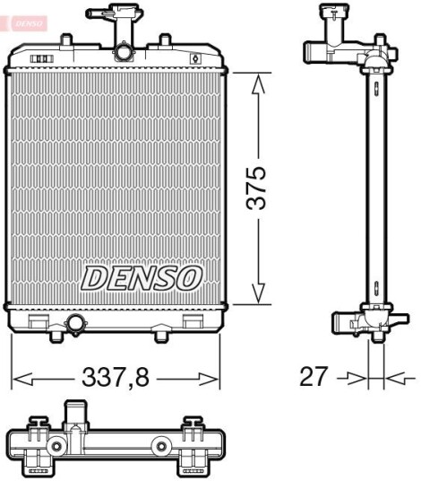 Radiator DENSO DRM50134 Radiator DENSO DRM50134