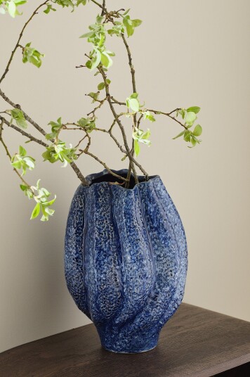 Ellos Home   Vase Noa høyde 28 cm Blå