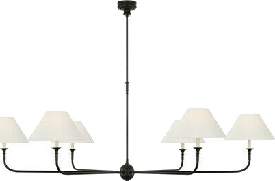 Piaf Oversized Chandelier Aged Iron/Ebonized Oak
