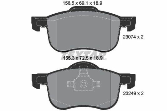 Bremseklosser TEXTAR 2307401