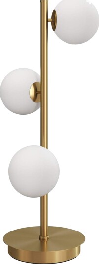 Bordlampe med 3 glober – messingfinish stabil stålbase