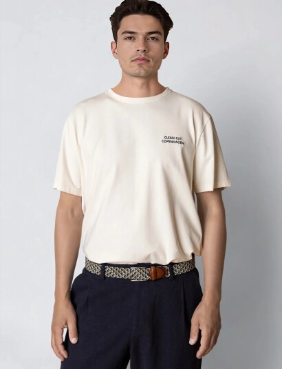 Clean Cut Copenhagen Esme Organic T Shirt Cream S