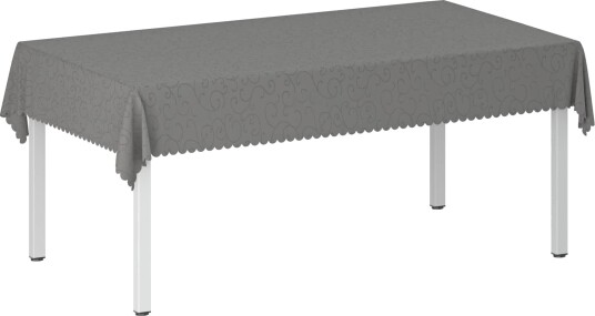 vidaXL Bordduk 5 stk. Rektangulær Lysegrå 140 x 200 cm