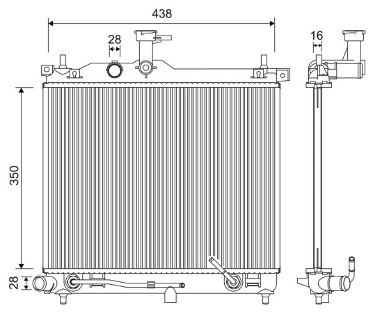 Radiator VALEO 701252 Radiator VALEO 701252