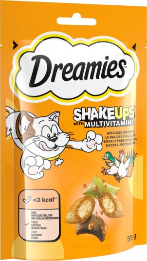 Dreamies Shakeups Multivitamins Snacks Fjærkre Picknick 6 X 55 G