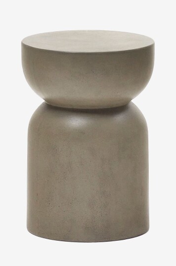 Kave Home Sidebord Garbet diameter 32 cm Grå