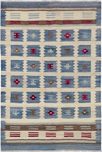 Orientalsk Teppe Vegi Kelim Hand Woven 98 x 151 cm Størrelse: 98 x 151 cm