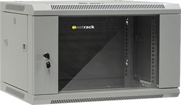 Netrack Rack Skap Veggmonterbar Grå 6U 19" Netrack Rack Skap Veggmonterbar Grå 6U 19"