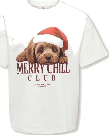 Kids Only Kogxmas t-skjorte til barn, Cloud Dancer (146/152) 146/152