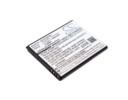 Alcatel OT-5038X batteri (1600 mAh 3.7 V, Sort)