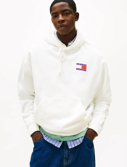 Tommy Jeans Tjm 90S Dna Play Hoodie   White   XL