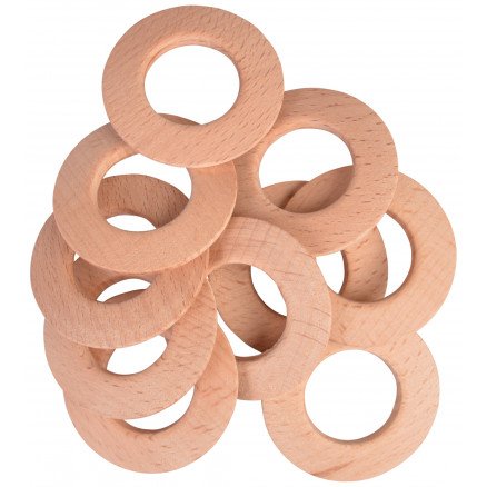Infinity Hearts Treringer Brede Runde 50mm 10 stk