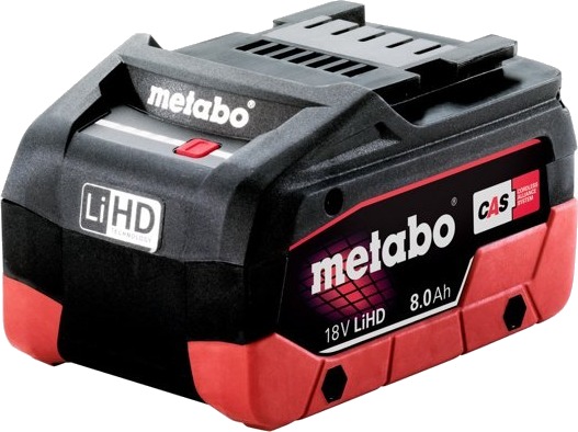 Metabo LiHD 18V 8,0 Ah Batteri til Elektroverktøy Metabo LiHD 18V 8,0 Ah Batteri til Elektroverktøy