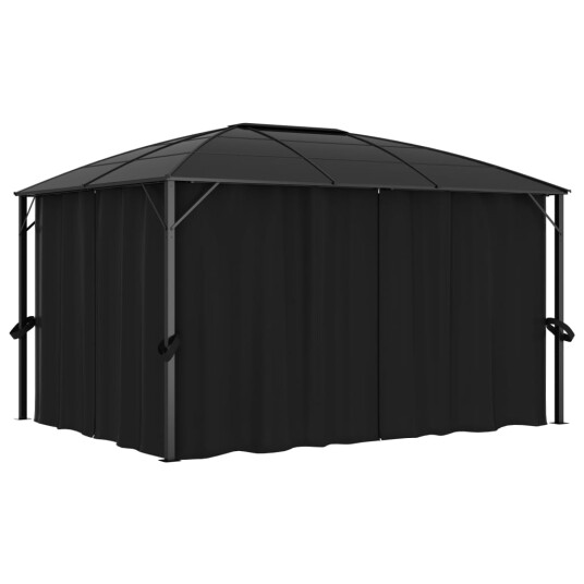 vidaXL Paviljong med gardiner 400x300x265 m antrasitt vidaXL Paviljong med gardiner 400x300x265 m antrasitt