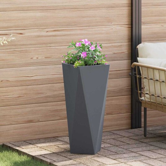 vidaXL Plantekassed Antrasitt 30 x 30 x 75 cm Stål