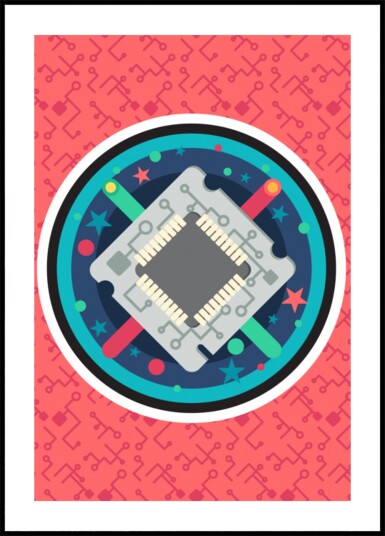 Digital Processor Art Plakat / 30x40