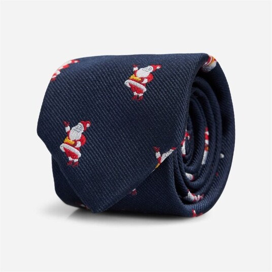 Petronius 1926 Tie Silk Children - Navy Santa Claus Multi Petronius 1926 Tie Silk Children - Navy Santa Claus Multi