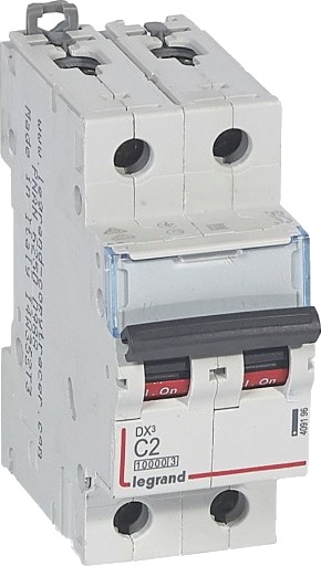 Legrand DX³ MCB automatsikring C2 2P 2M 10/16kA