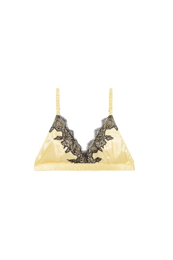 ROTATE Birger Christensen Lace Trim Bralette Yellow A/B x 75 ROTATE Birger Christensen Lace Trim Bralette Yellow A/B x 75