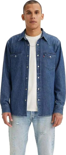 Levi's Herre Skjorter Blå M,