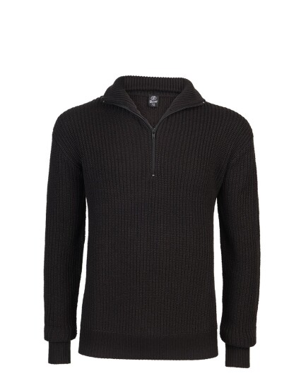 Brandit Marine Pullover Troyer Sweater Svart