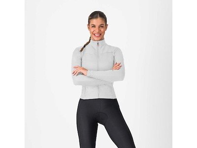 Castelli Sfida 3 langermet sykkeltrøye silver gray dame