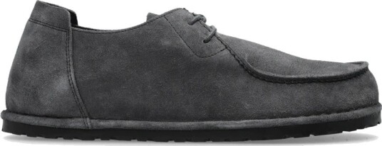Birkenstock Utti Lace Herresko i Semsket Skinn - Grå 42