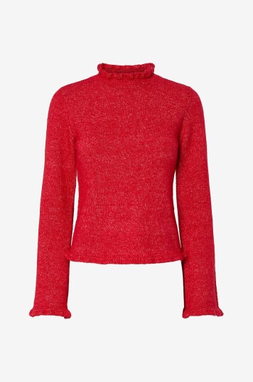 pieces Genser pcJasmijn LS High Neck Knit Rød pieces Genser pcJasmijn LS High Neck Knit Rød