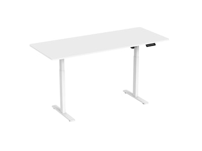Ergonomisk hev/senk skrivebord 180cm (hvit)