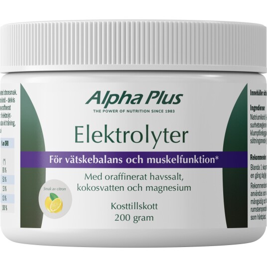 Alpha Plus Elektrolyter citronsmak 200 g