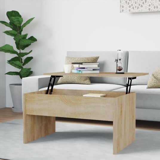 vidaXL Salongbord sonoma eik 80x50,5x41,5 cm konstruert tre vidaXL Salongbord sonoma eik 80x50,5x41,5 cm konstruert tre