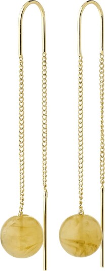 Pilgrim Root Chain Earrings Gold Plated   GOLD PLATED   One Size
