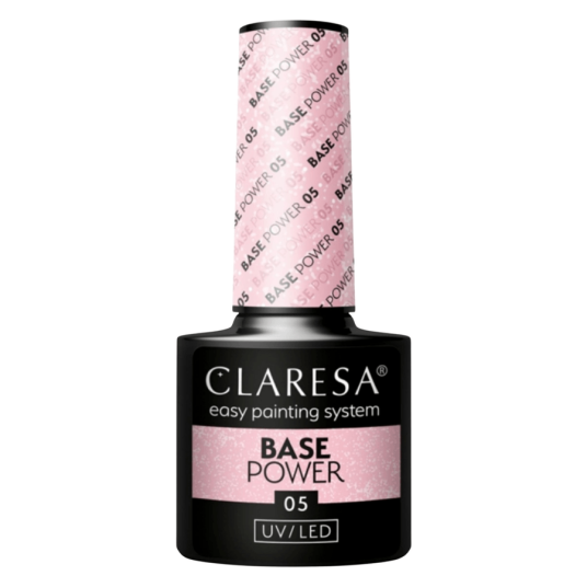 Claresa Power Base Hybrid Soak Off 05 Pink Glitter 5g