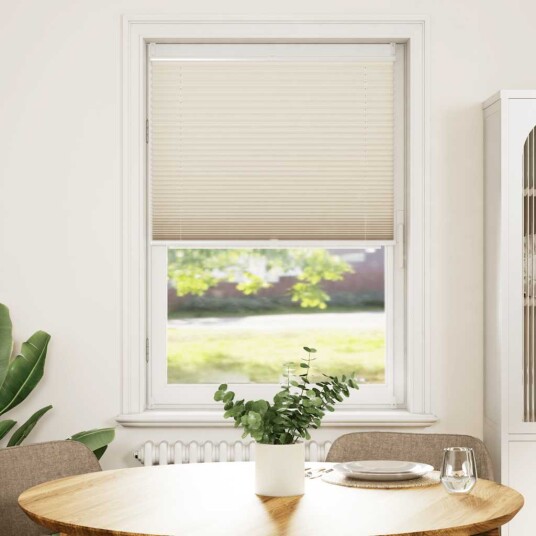 Vidaxl Plissegardiner 90 X 150 Cm Krem