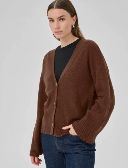 My Essential Wardrobe Huximw Knit Cardigan - Brown - XL My Essential Wardrobe Huximw Knit Cardigan - Brown - XL