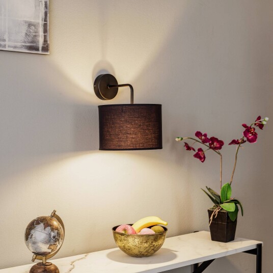 Euluna Alice vegglampe med arm, svart