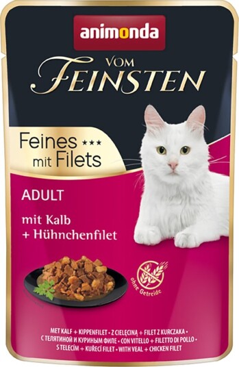 Animonda Vom Feinsten Våtfôr Adult Med Kalv + Kyllingfilet 18 X 85 G