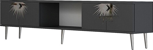 Tari TV benk 150 cm Antrasitt/Sølv