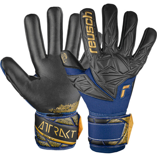 Reusch Attrakt Gold X NC Keeperhansker Blå/Gull/Svart 8.5 Reusch Attrakt Gold X NC Keeperhansker Blå/Gull/Svart 8.5