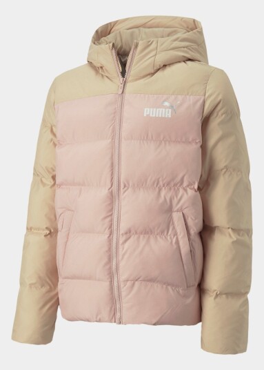 Puma Colourblock Polyball Hooded Ja Light Sand 164 Vinterjakker Puma Colourblock Polyball Hooded Ja Light Sand 164 Vinterjakker