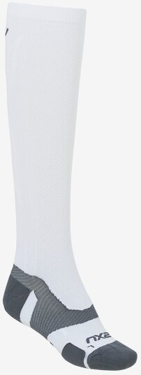2xu Vectr Light Cushion Full Length Socks White/Grey L/X-Long 2xu Vectr Light Cushion Full Length Socks White/Grey L/X-Long