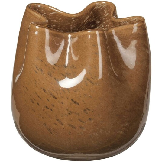 Broste Copenhagen Esther Vase / Lyslykte Ø9,8 cm Meerkat Camel