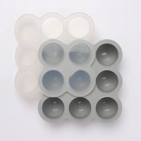 Lilletroll Fryseform med Lokk, 9x60ml - Grey Lilletroll Fryseform med Lokk, 9x60ml - Grey
