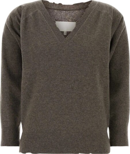 Maison Margiela Dame Strikkevarer Brun XS,
